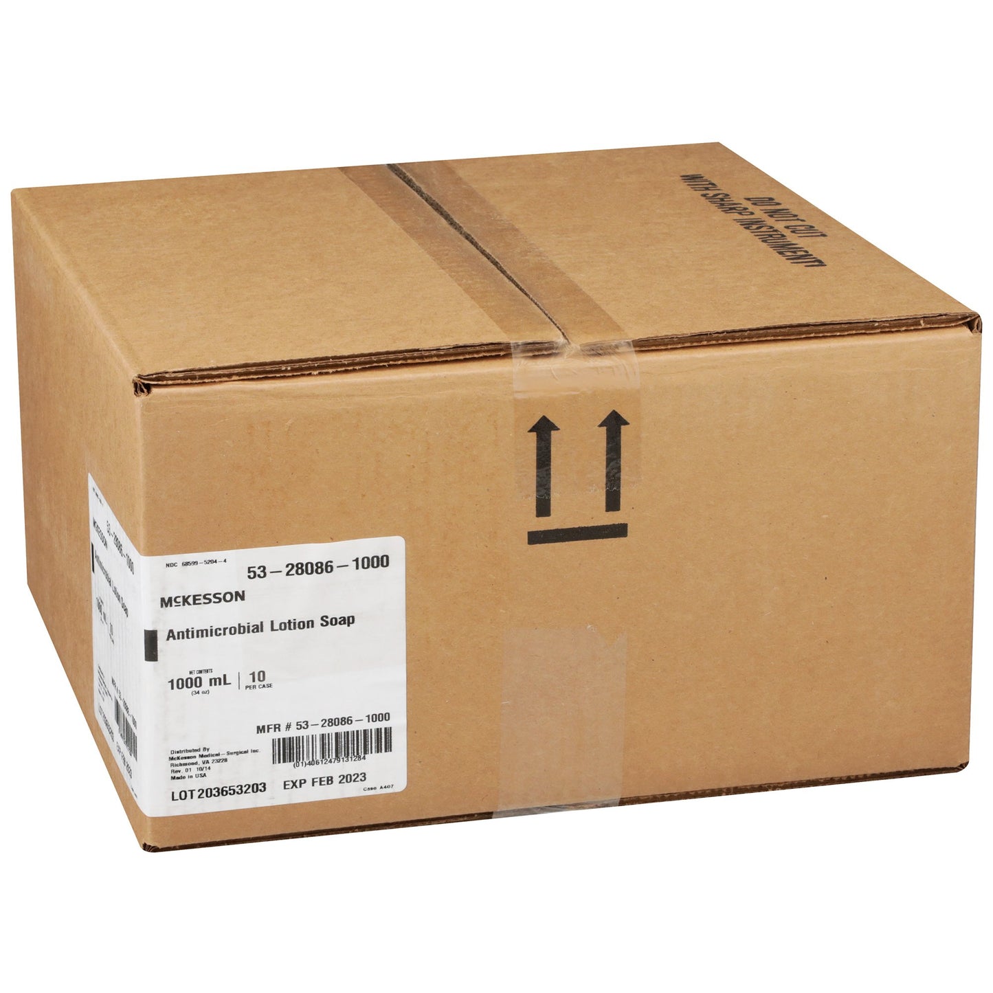 McKesson Antimicrobial Lotion Soap, Herbal Scent, With Aloe, 1,000 mL Refill Bag 53-28086-1000