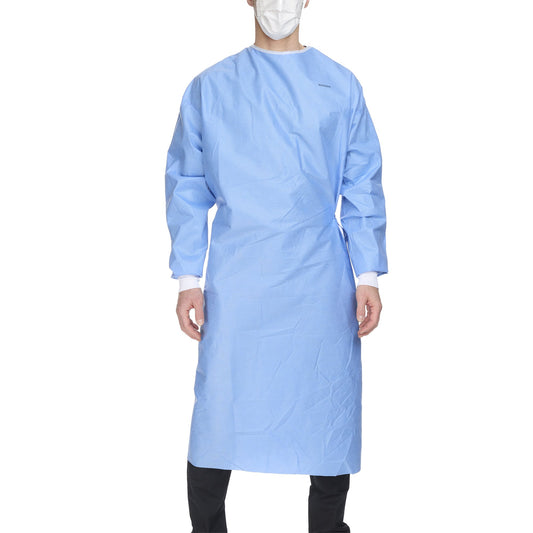 Non-Reinforced Surgical Gown with Towel McKesson X-Large Blue Sterile AAMI Level 3 Disposable - 183-I90-8030-S1