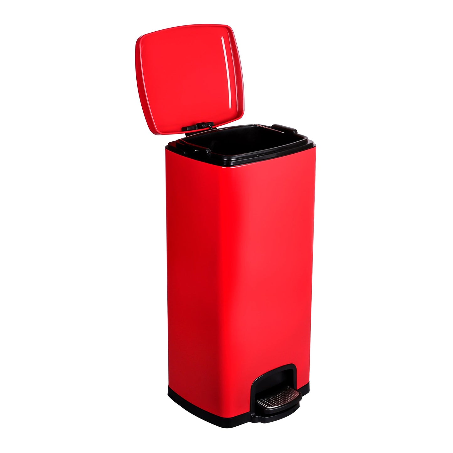 McKesson Red Square Step-On Trash Can, 8 gallon 16-35267
