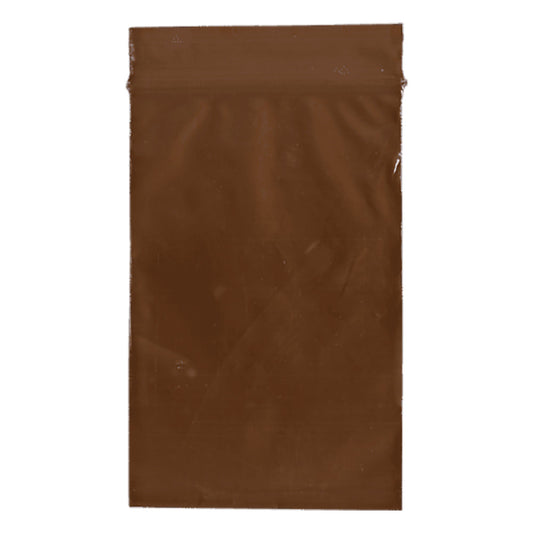 Reclosable Bag 2-1/2 X 9 Inch Plastic Amber Zipper Closure - Q200