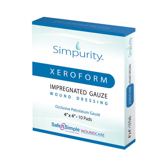 Simpurity™ Xeroform Petrolatum Impregnated Dressing, 4 x 4 Inch SNS58844