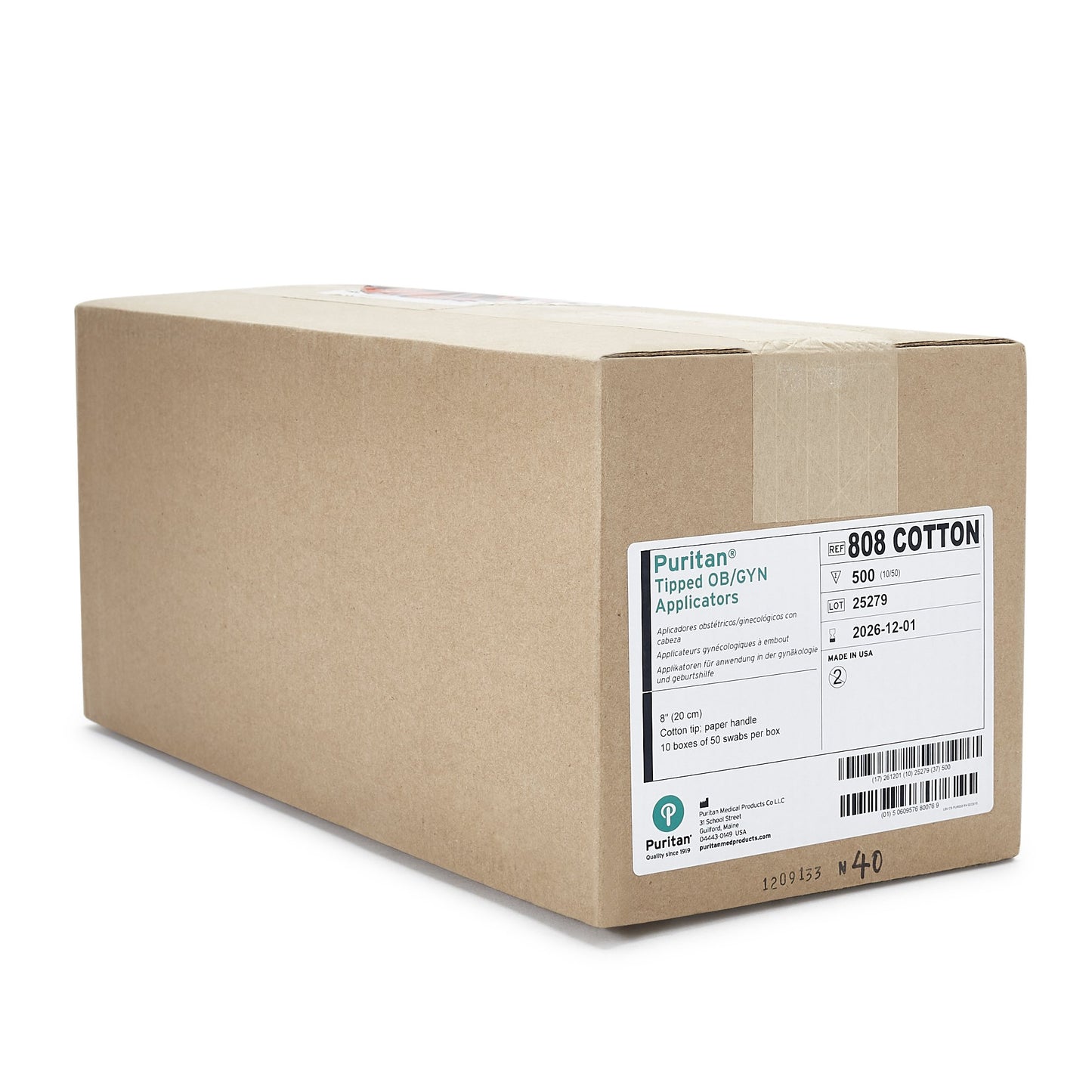 Puritan® OB/GYN Swabstick, 8-Inch Length 808 COTTON