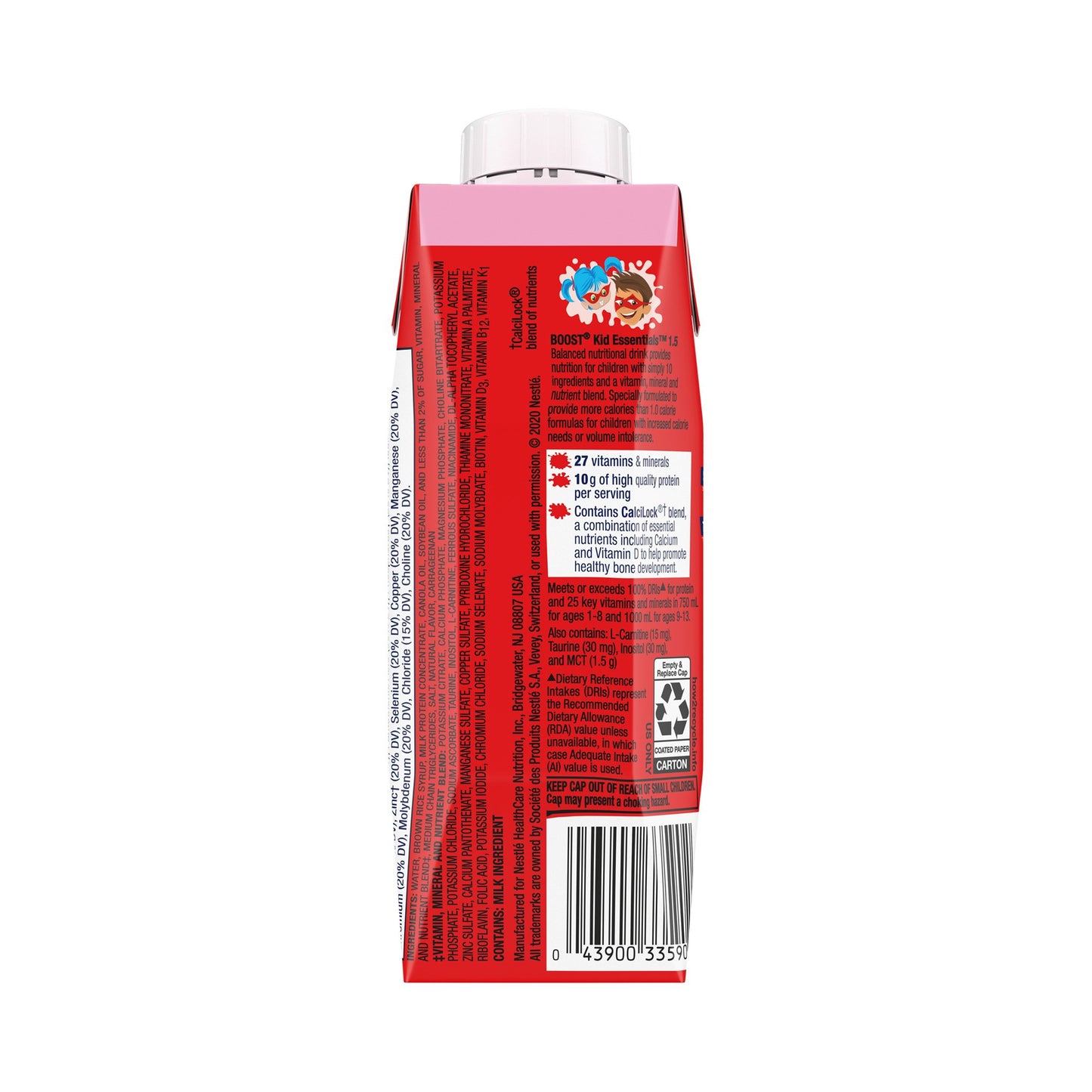 Boost® Kid Essentials™ 1.5 Balanced Nutritional Drink, Strawberry, 8-oz. carton 00043900649948
