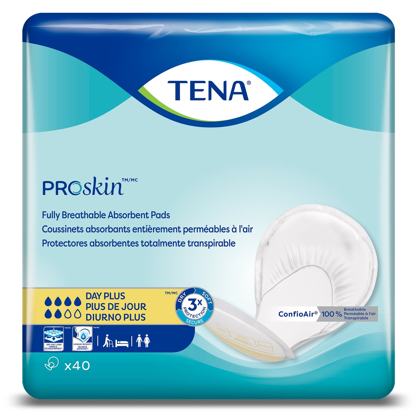 Tena® Day Plus™ Fully Breathable Absorbent Incontinence Pad 62618