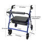 McKesson Bariatric Folding Four-Wheel Rollator, Blue 146-10216BL-1