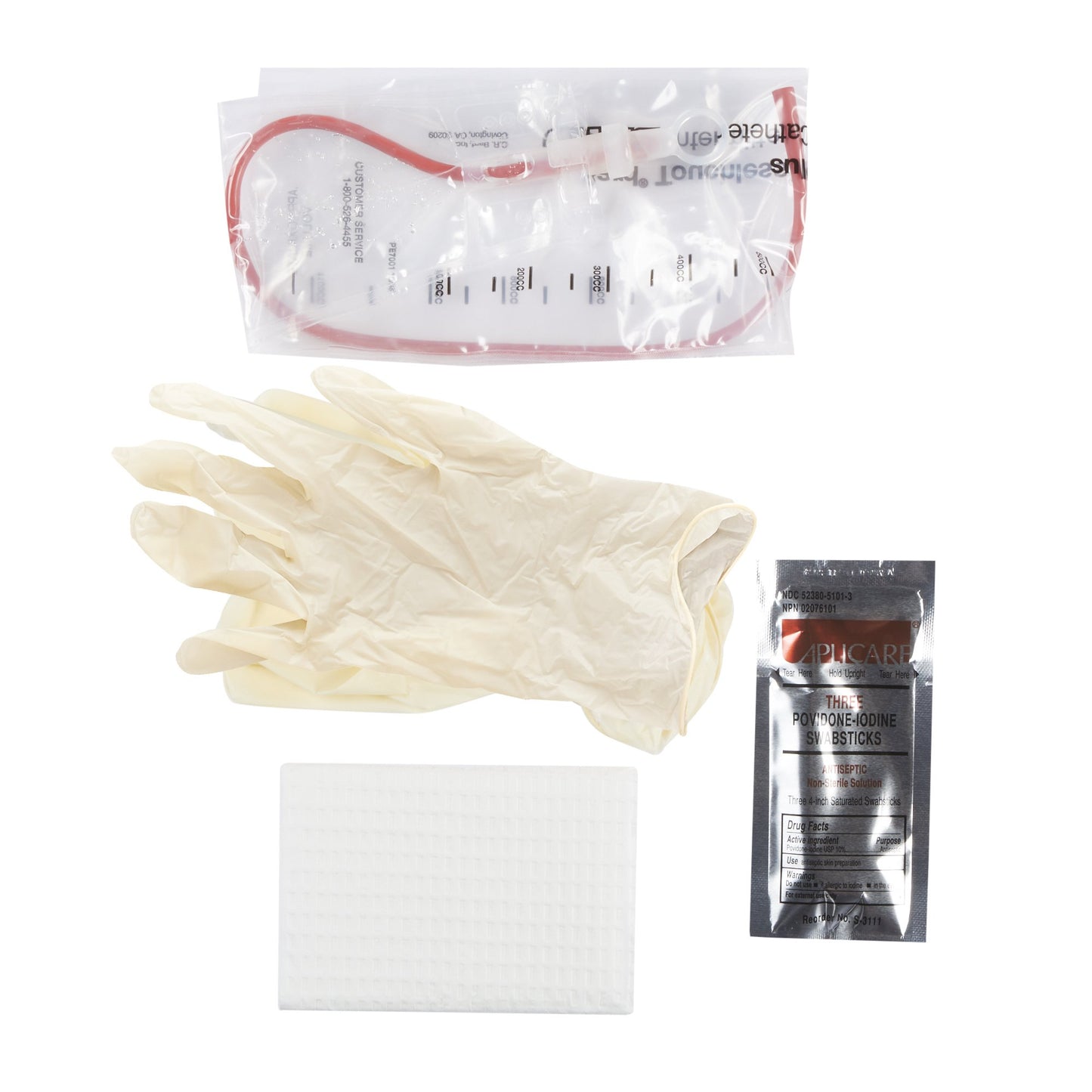 Intermittent Catheter Tray Touchless® Plus Closed System / Unisex 14 Fr. Without Balloon Red Rubber - 4A5044