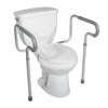 Toilet Safety Rail drive™ White / Gray Aluminum - 12001-4