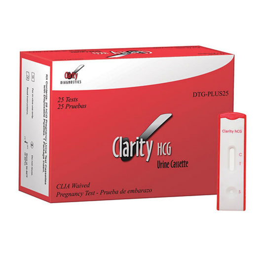 Reproductive Health Test Kit Clarity® hCG Pregnancy Test 25 Tests CLIA Waived - DTG-PLUS25