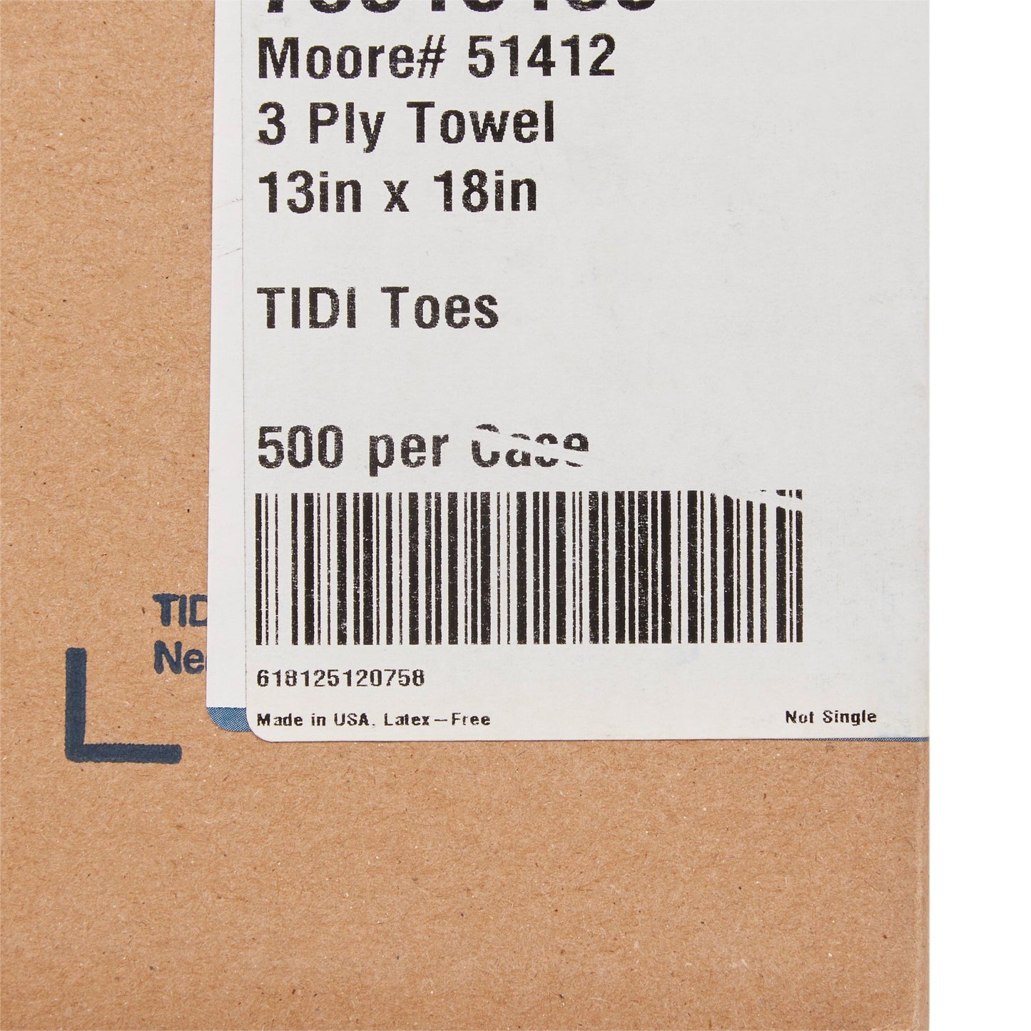 McKesson Nonsterile White / Blue Cartoon Toes Procedure Towel, 13 x 18 Inch 18-918189