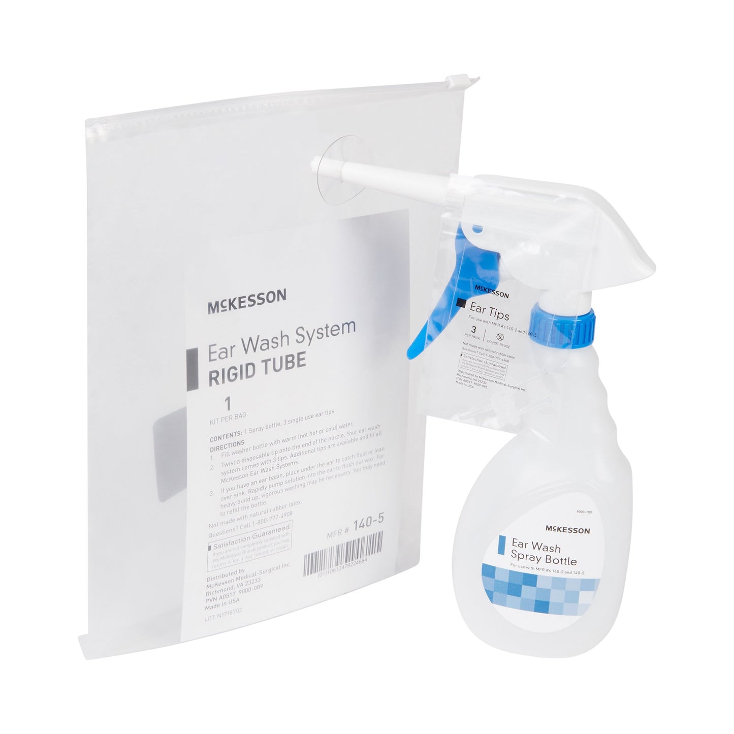 McKesson Ear Wash System with Rigid Tube and Three Eartips 140-5