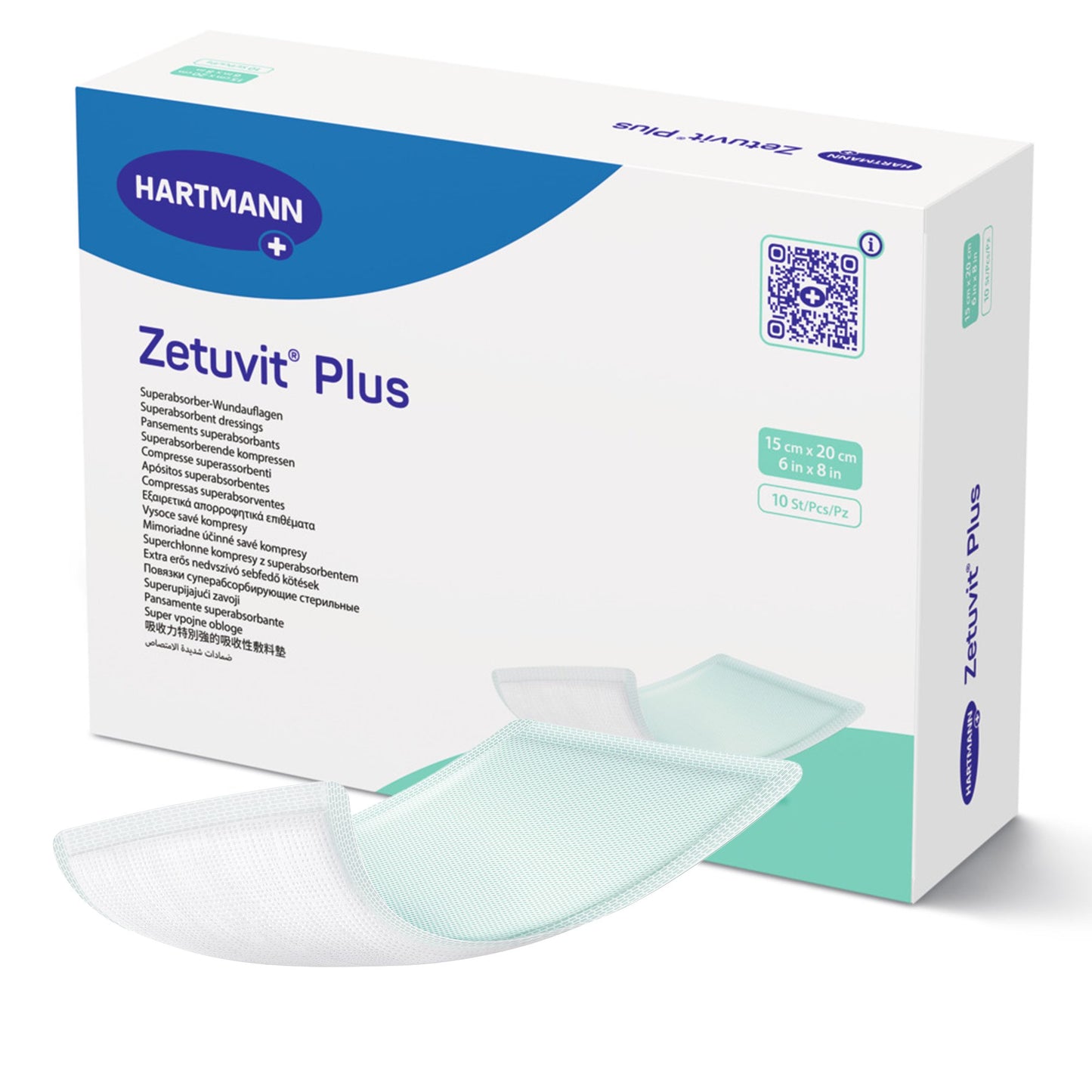 Zetuvit® Plus Sterile Superabsorbent Dressing, 6 x 8 Inch 413112