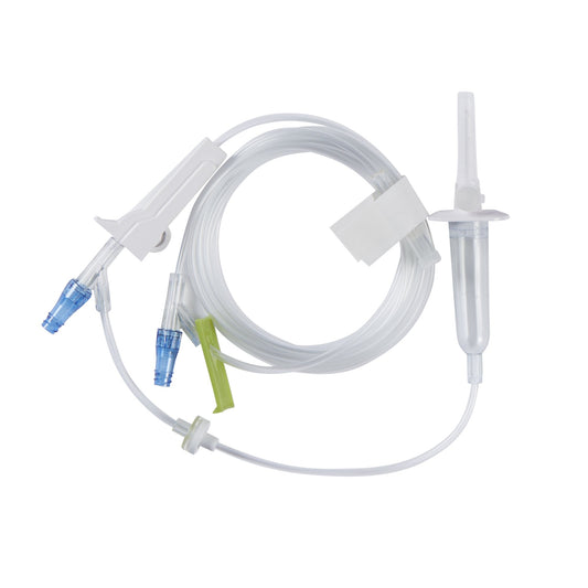Primary IV Administration Set LifeShield® Gravity 2 Ports 15 Drops / mL Drip Rate Without Filter 100 Inch Tubing Solution Without Flow Regulator - 126