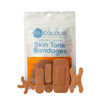 Waterproof Adhesive Strip Tru-Colour® Assorted Sizes Fabric Rectangle / Spot / Patch / Fingertip / Knuckle Brown Sterile - TCB-NASD