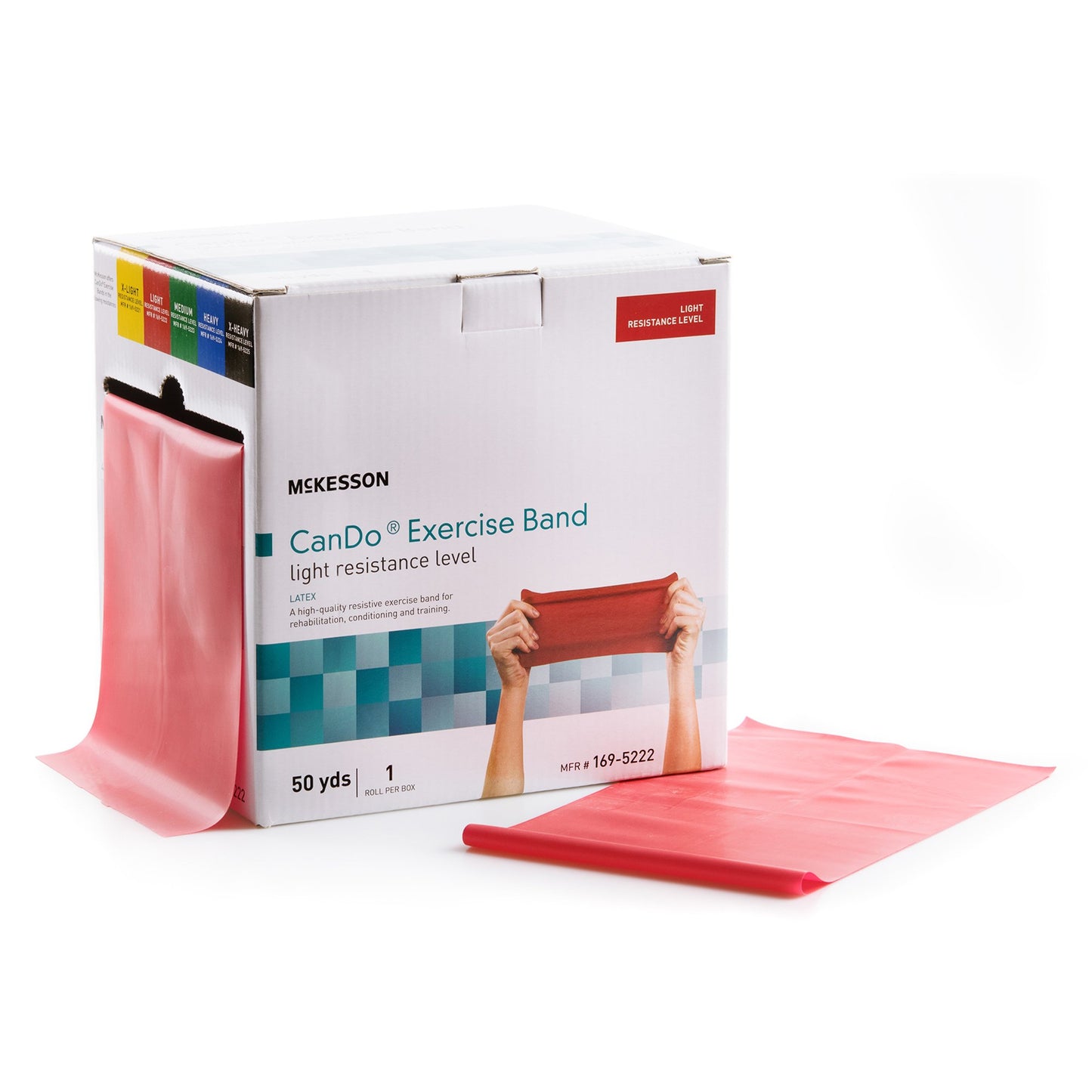 Exercise Resistance Band McKesson CanDo® Red 5 Inch X 50 Yard Light Resistance - 169-5222
