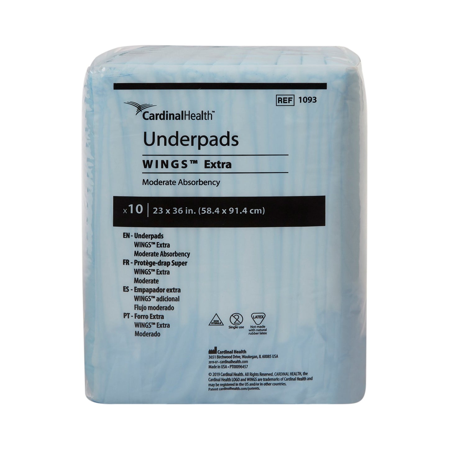 Simplicity Extra Underpad, Disposable, 23 X 36 Inch, Moderate Absorbency, Blue 1093