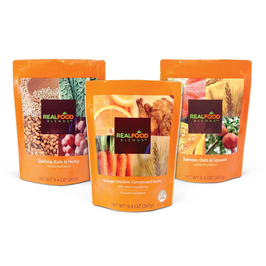 Tube Feeding Formula Real Food Blends® Chicken / Salmon / Quinoa Flavor Liquid 9.4 oz. Pouch - 176991