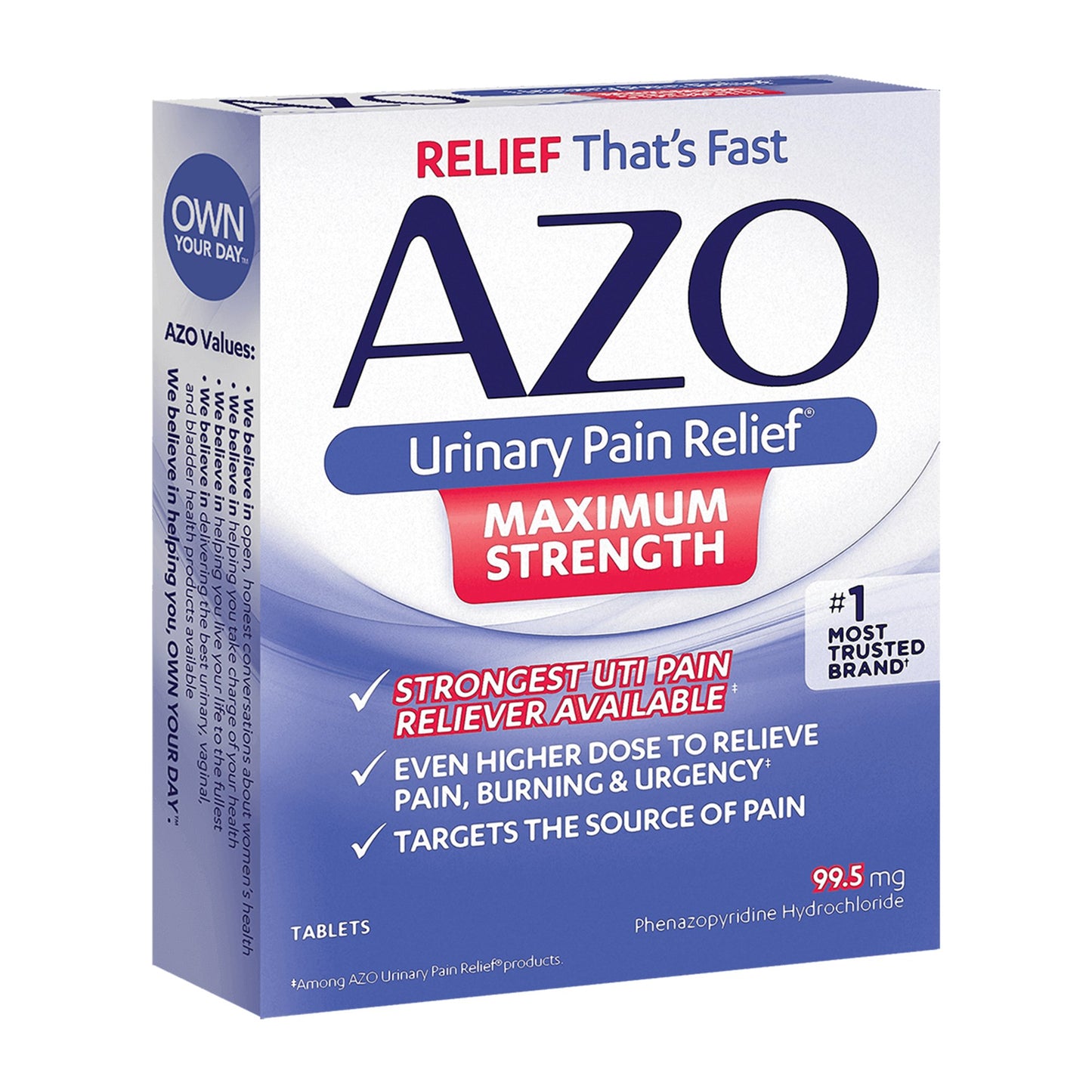 AZO® Maximum Strength Phenazopyridine Urinary Pain Relief 78765112253