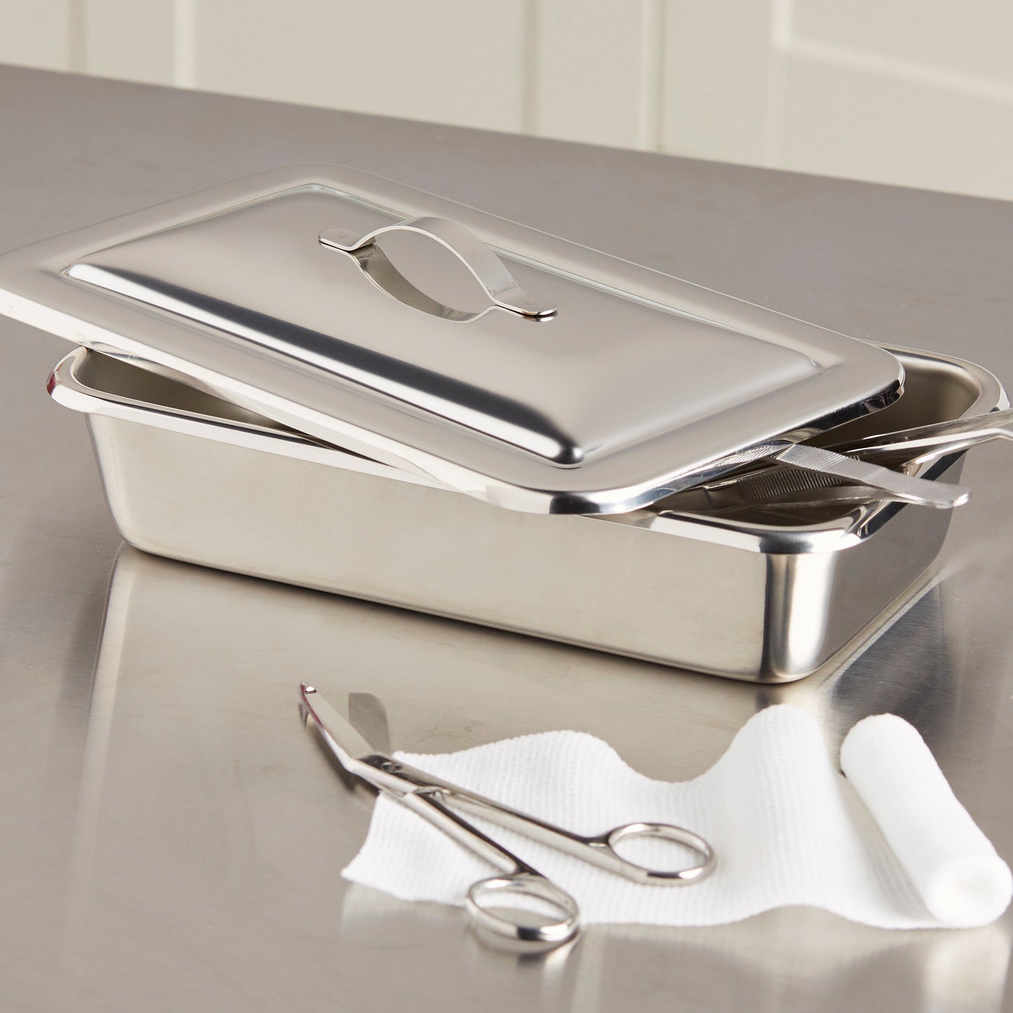 McKesson Instrument Tray, Strap Handle, 8-7/8 Inches 63-4255