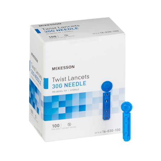 Lancet for Lancing Device McKesson 30 Gauge Non-Safety Twist Off Cap Finger - 16-030-100
