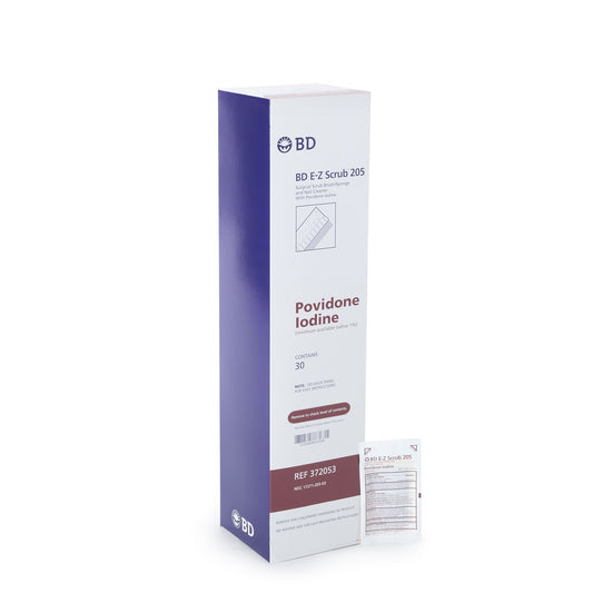 BD E-Z Scrub Povidone Iodine Impregnated Brush, Brown 372053, Case of 300