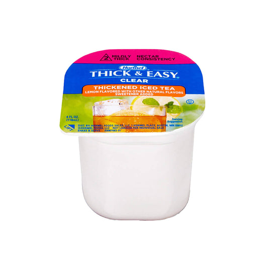 Thickened Beverage Thick & Easy® 4 oz. Portion Cup Iced Tea with Lemon Flavor Liquid IDDSI Level 2 Mildly Thick - 28259