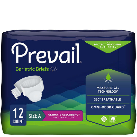 Prevail® Bariatric Ultimate Absorbency Incontinence Brief, Size A PV-017