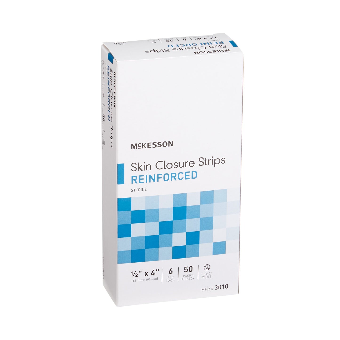 McKesson Skin Closure Reinforced Strip, ½ X 4 Inch 3010