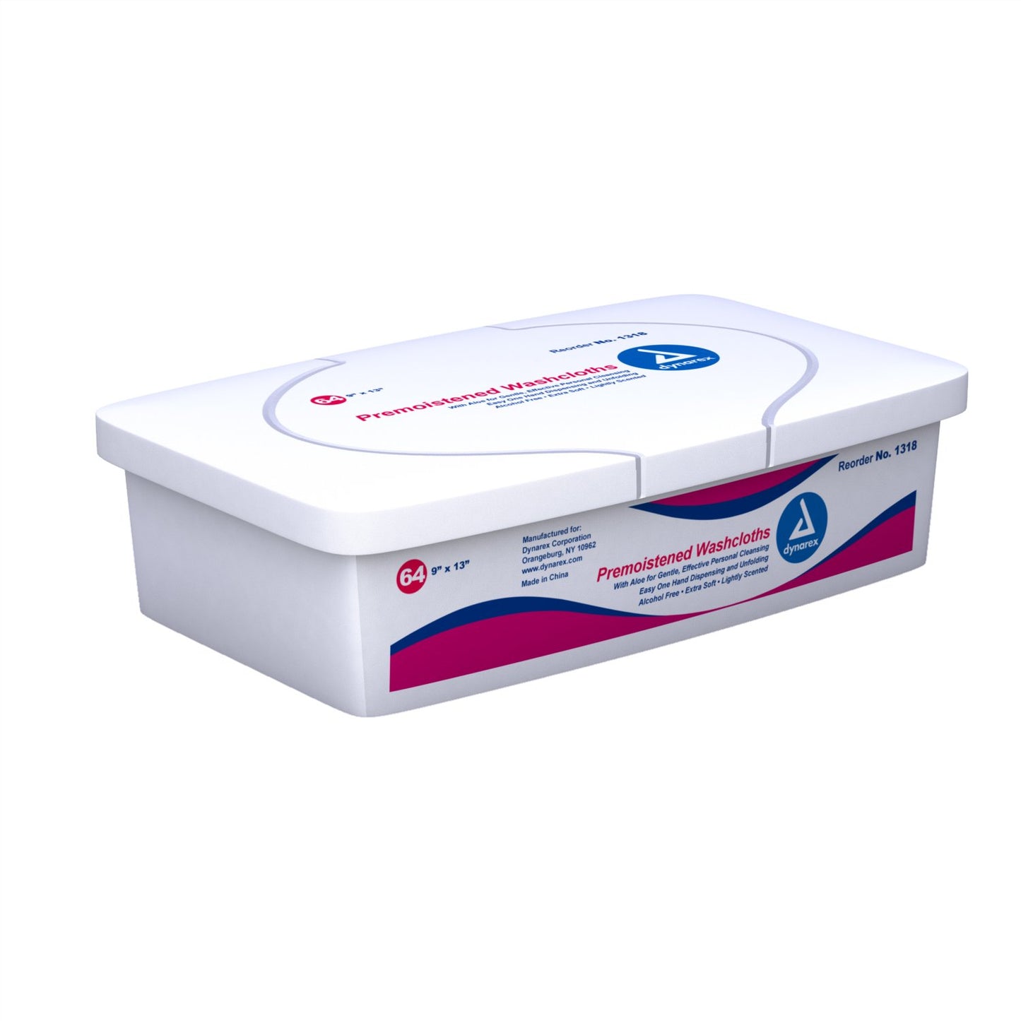 Personal Cleansing Wipe Dynarex® Tub Scented 64 Count - 1318