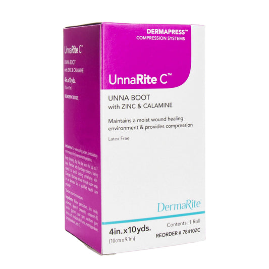 Unna Boot UnnaRite™ Zinc Oxide 4 Inch X 10 Yard - 78410Z