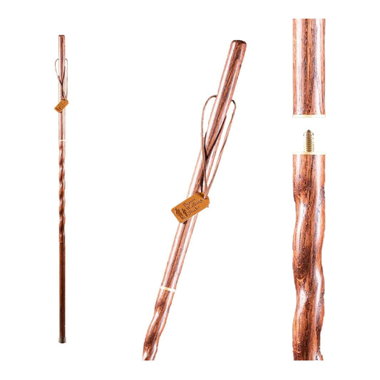 Walking Stick Brazos™ Twisted Traveler's Stick Wood 55 Inch Height Brown Oak - 602-3000-1324
