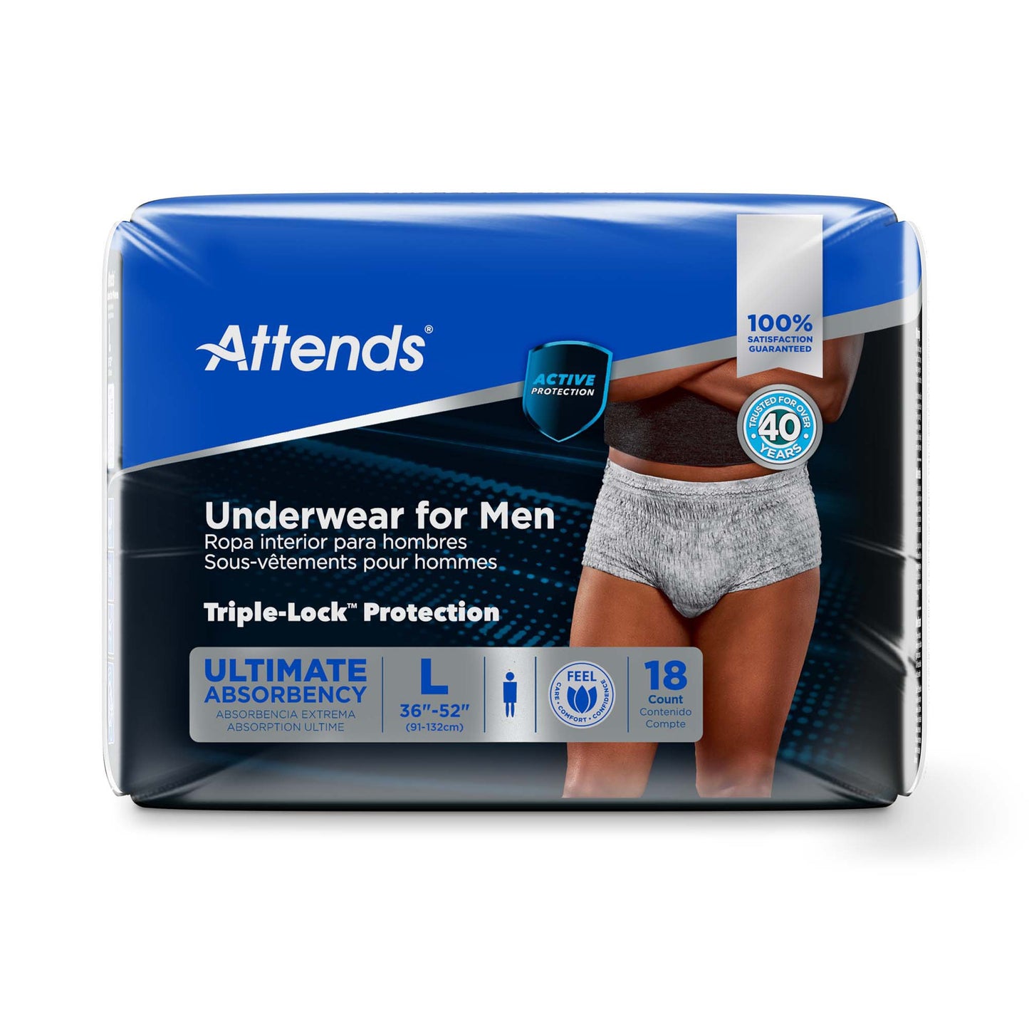 Attends® Discreet Men's Underwear, Level 5, Large ADUM35