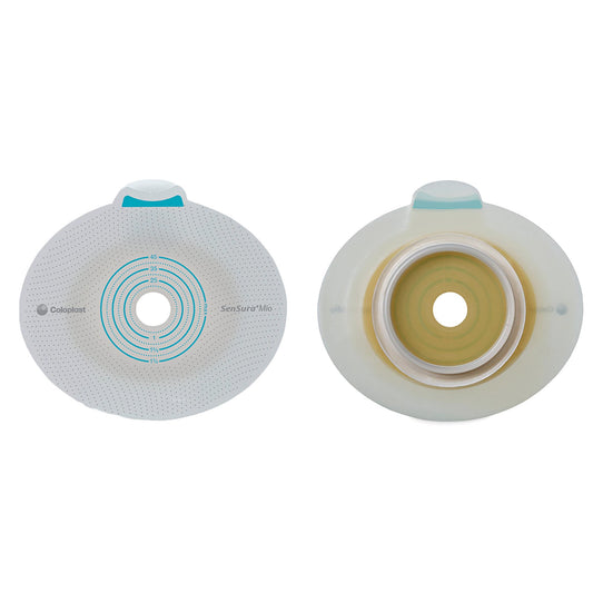 Ostomy Barrier SenSura® Mio Click Trim to Fit, Extended Wear Elastic Adhesive 70 mm Flange Yellow Code System 10 to 65 mm Opening - 10531