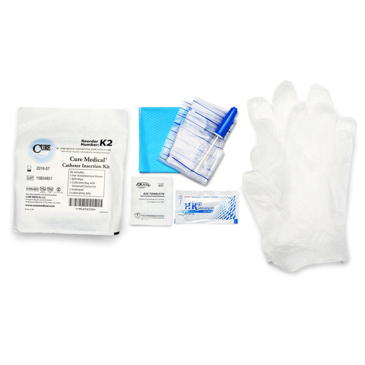 Catheter Insertion Tray Cure Medical®Catheter Insertion Kit Universal Without Catheter Without Balloon Without Catheter - K2-90