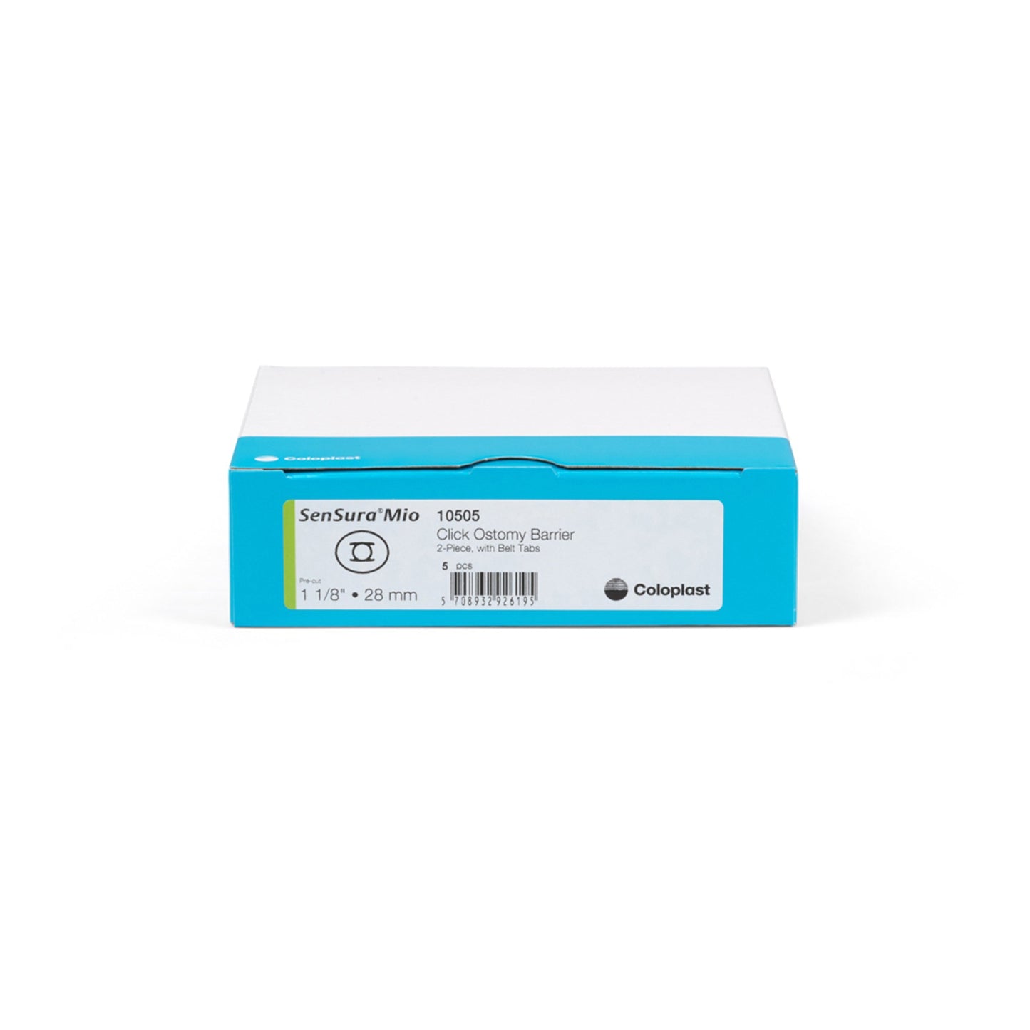 SenSura® Mio Click Ostomy Barrier, 28 mm Stoma, Green Match 10505