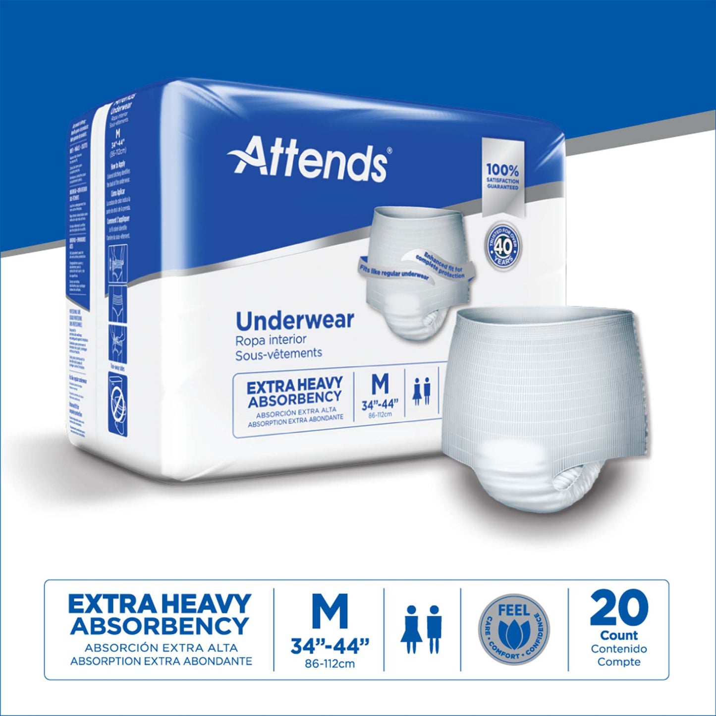 Attends® Care Moderate Absorbent Underwear, Regular APV20