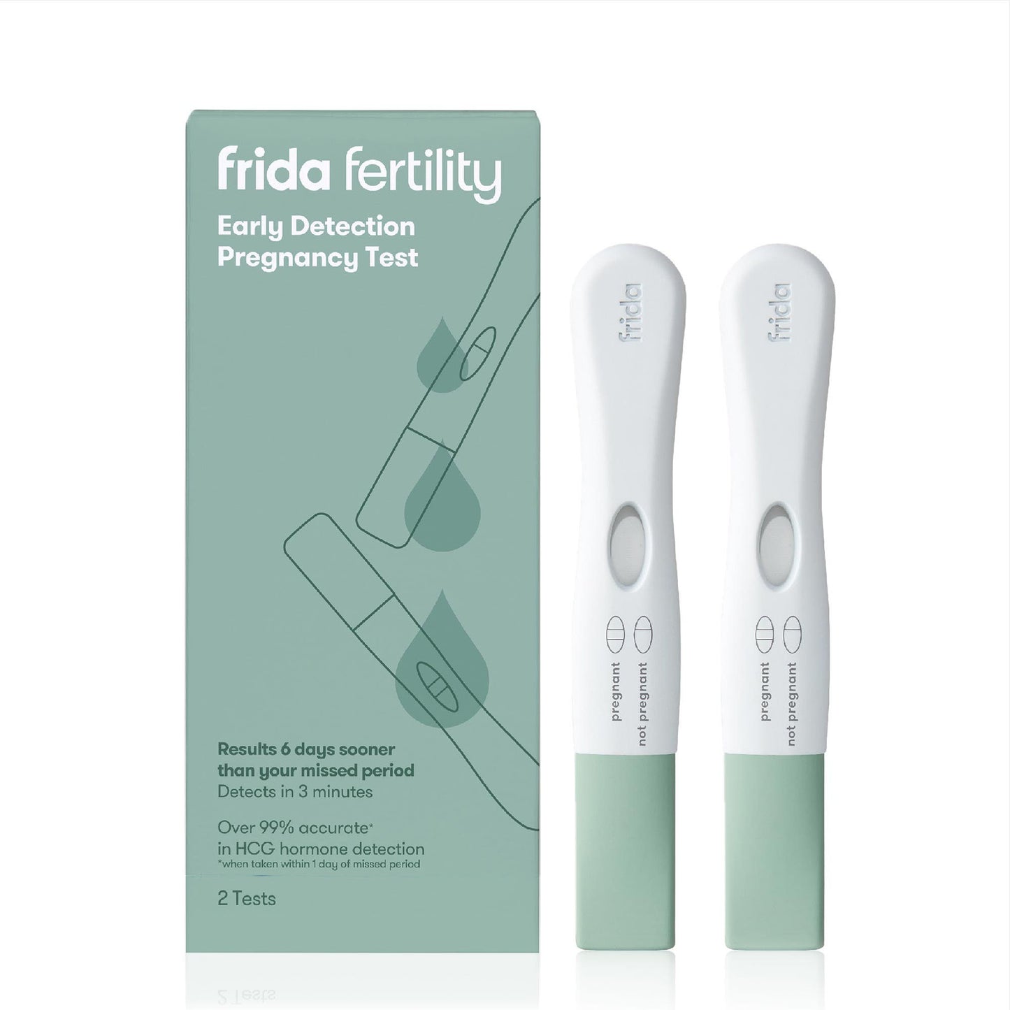 Reproductive Health Test Kit Frida Fertility hCG Pregnancy Test 2 Tests CLIA Waived 500001287