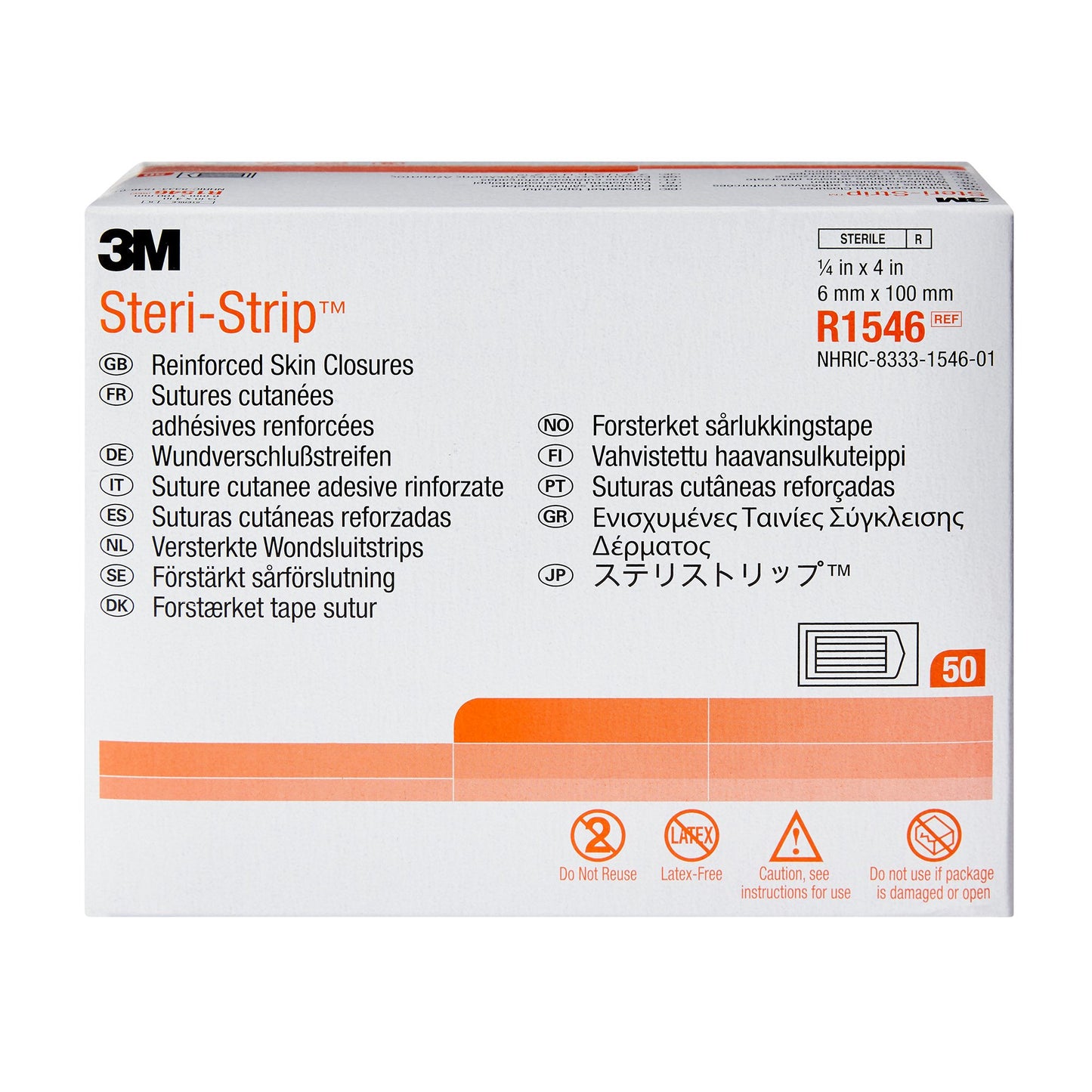 3M™ Steri-Strip™ Skin Closure Strip, 1/4 X 4 Inch R1546