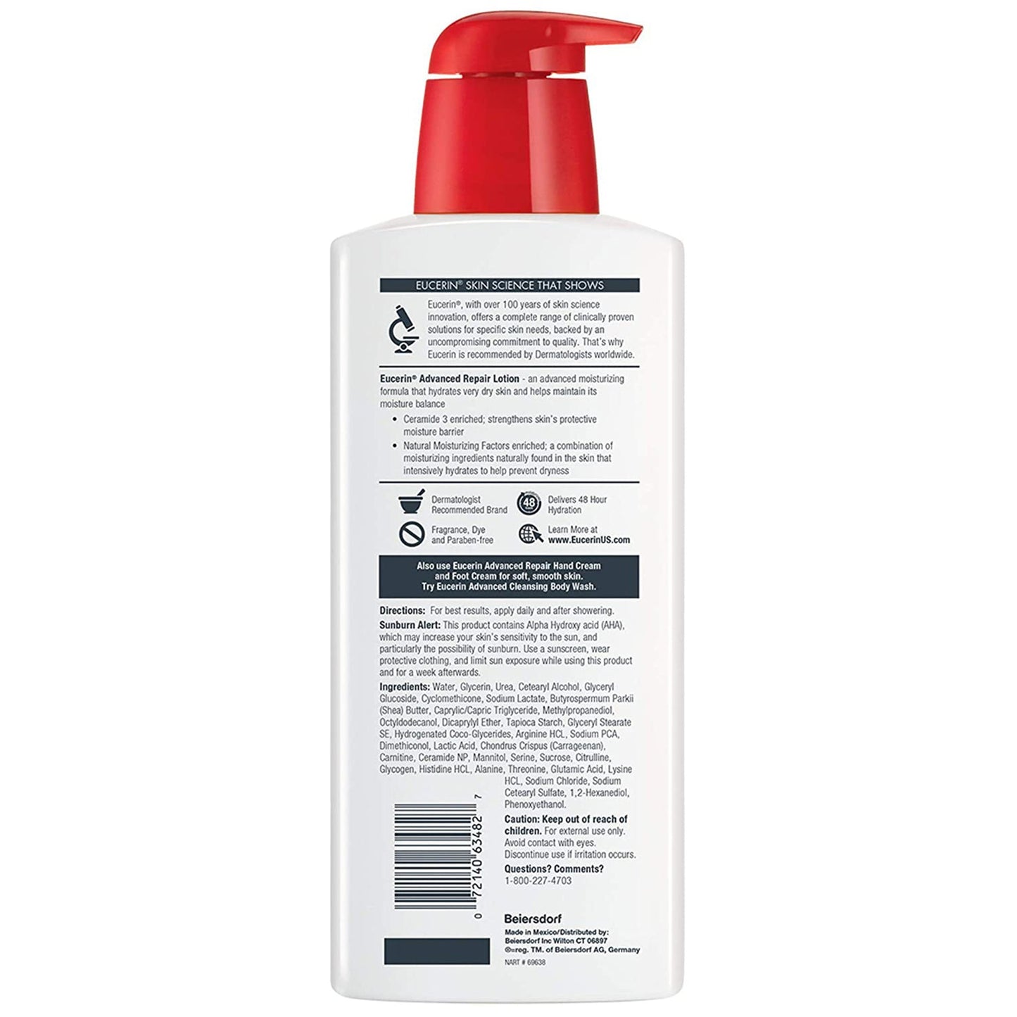 Eucerin® Advanced Repair Lotion, 16.9 oz. 07214063482