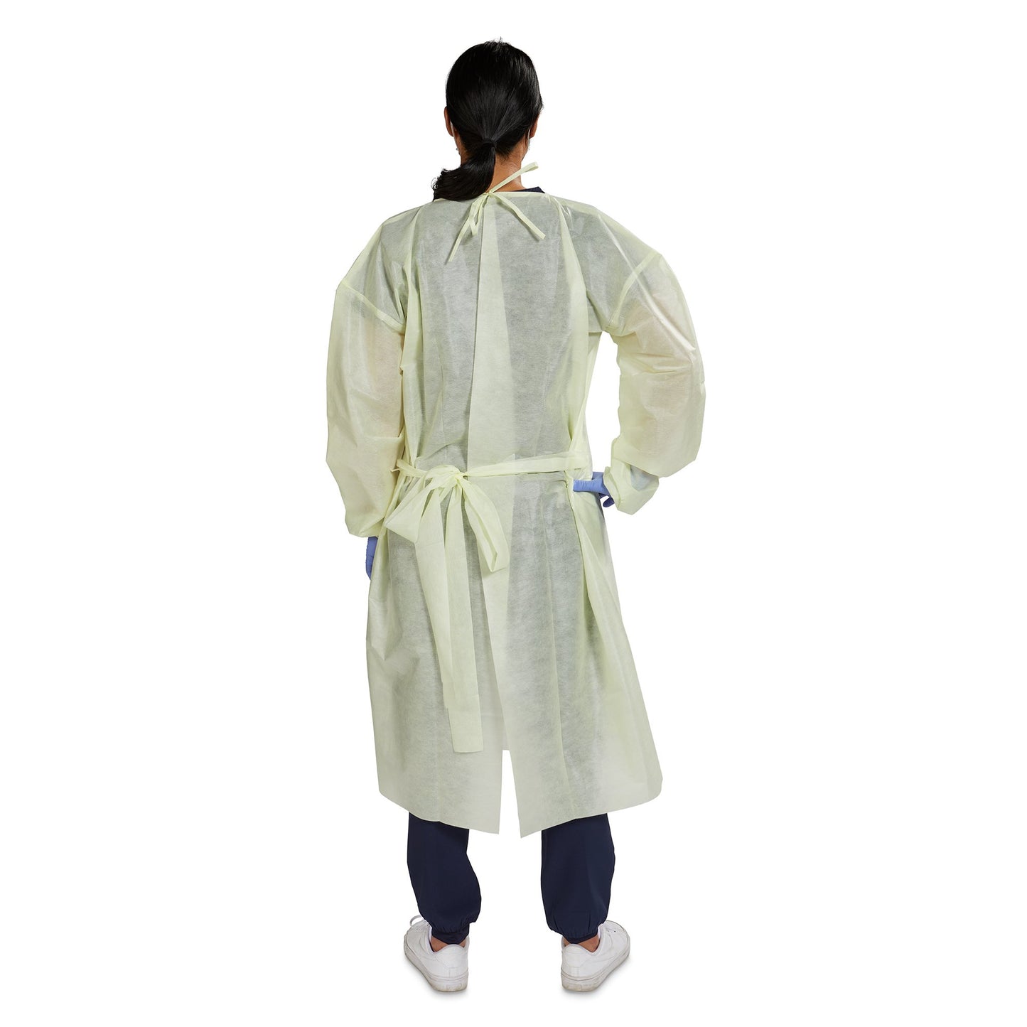 McKesson AAMI Level 2 Isolation Gown, Tie Neck Style, Extra Large, Yellow 16-L2NWT6Y-XL