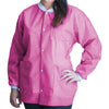 Lab Jacket FitMe™ Raspberry Pink Small Hip Length 3-Layer SMS Disposable - UGJ-6509-S