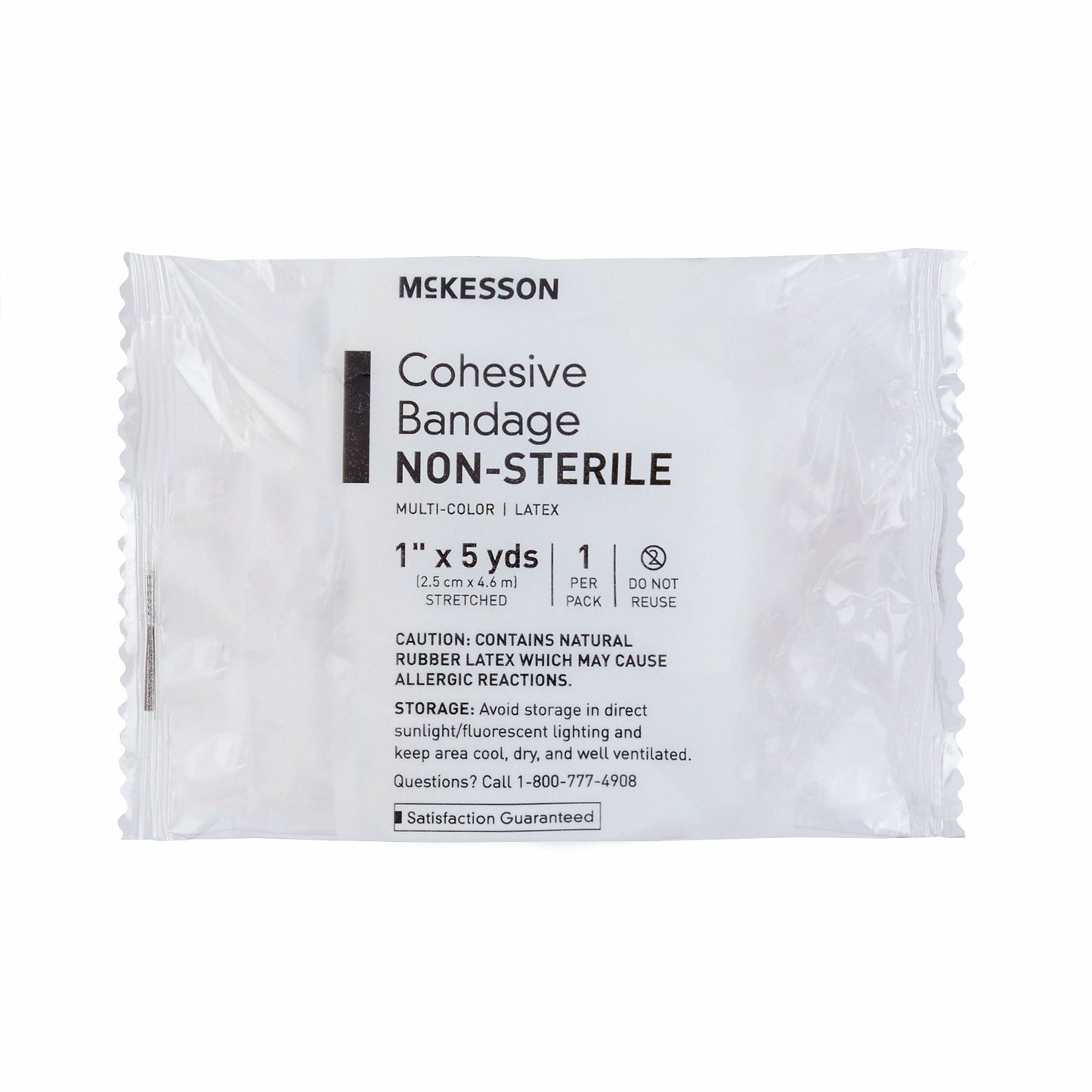McKesson Self-adherent Closure Cohesive Bandage, 1 Inch x 5 Yard 16-4201