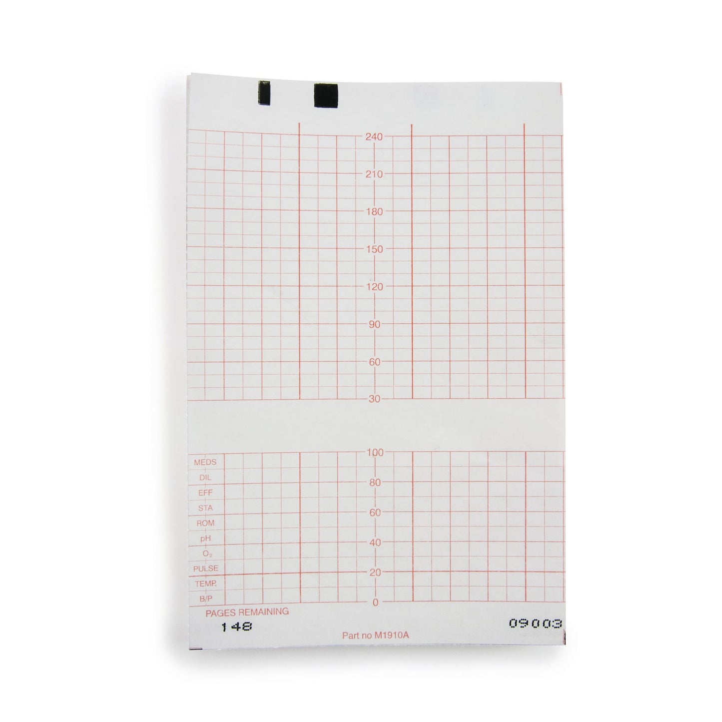 Recording Chart Paper McKesson Z-Fold Red Grid - 26-M1910A