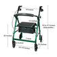 McKesson Folding Aluminum Four-Wheel Rollator, Green 146-R726GR
