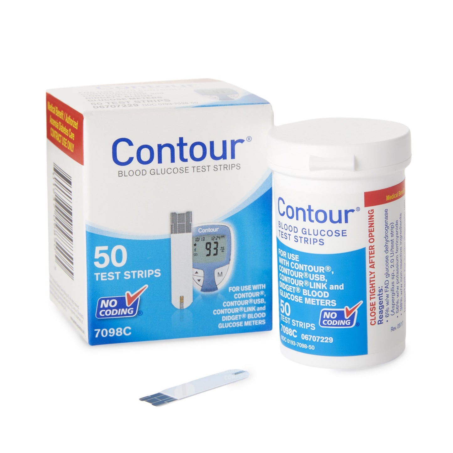 Blood Glucose Test Strips Contour® 50 Strips per Pack - 7098C