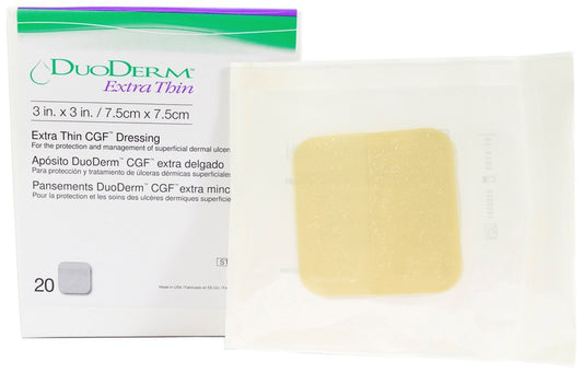 Thin Hydrocolloid Dressing DuoDERM® Extra Thin CGF® Film Backing 6 X 7 Inch Triangle Hydrocolloid / Film - 187903
