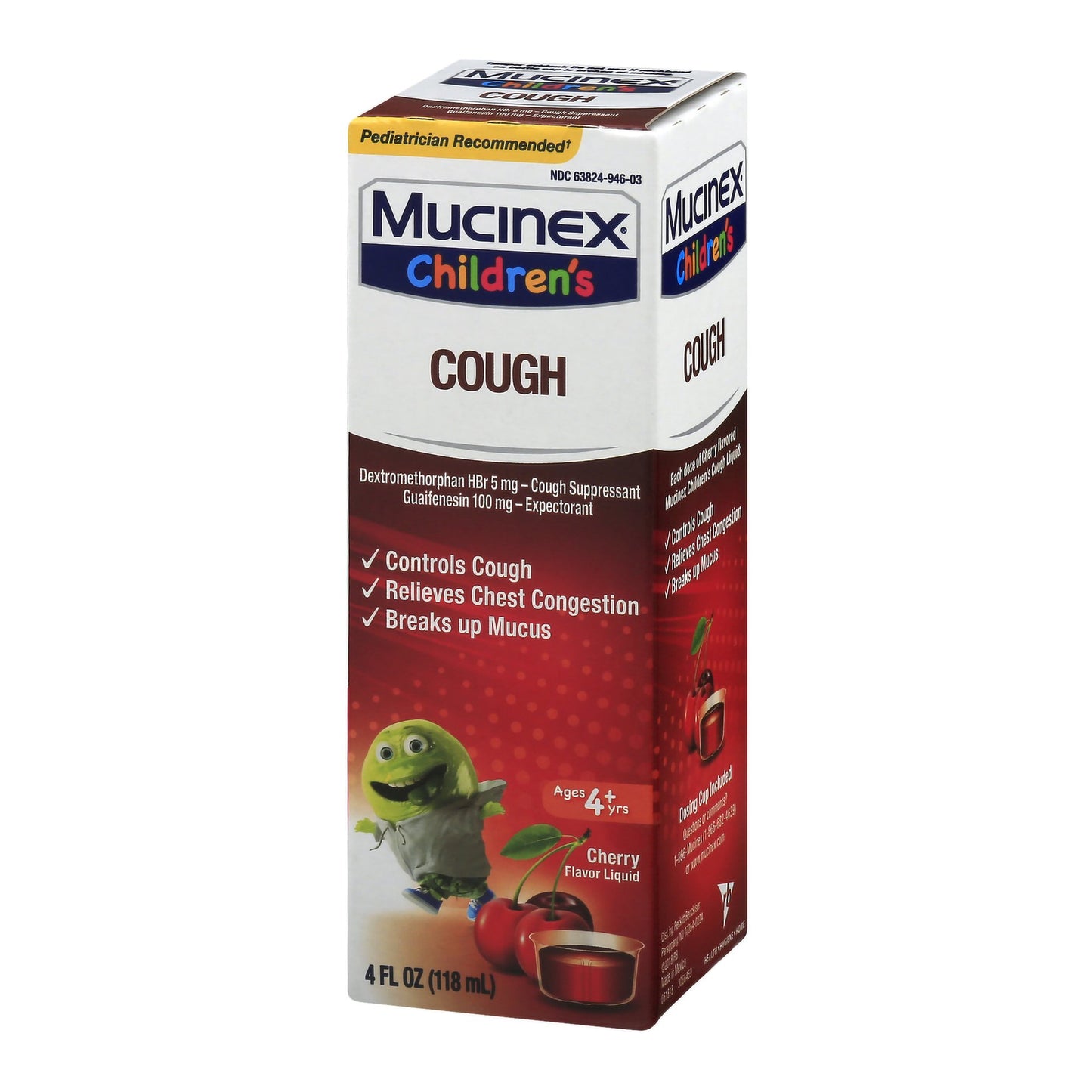 Mucinex® Max Children's Cold and Cough Relief, 4-ounce Bottle 63824094603