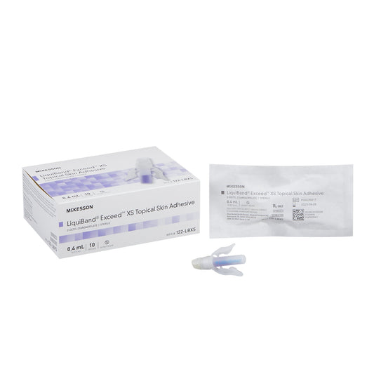 Skin Adhesive McKesson LiquiBand® Exceed™ 0.4 mL Liquid Dome Applicator Tip 2-Octyl Cyanoacrylate - 122-LBXS