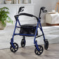McKesson Folding Steel Four-Wheel Rollator, Blue 146-10257BL-1