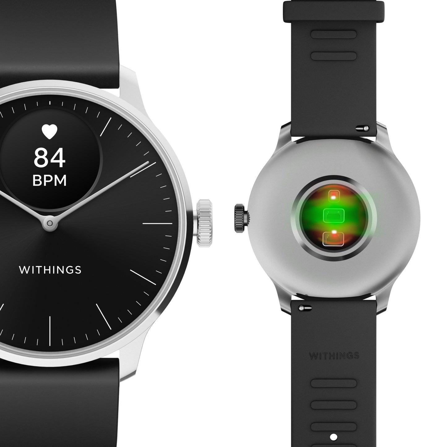 Withings ScanWatch Light Smart Watch, 37mm, Black HWA11-MODEL 5-ALL-INT