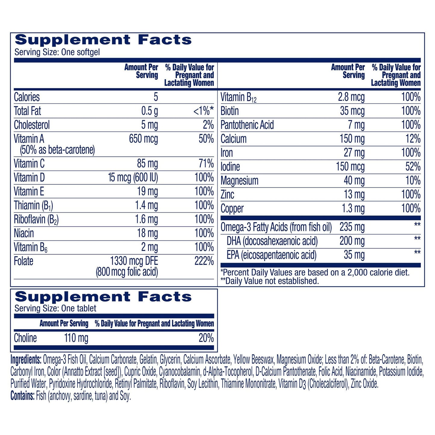 One A Day Prenatal Advanced Softgels and Tablets 1650058657